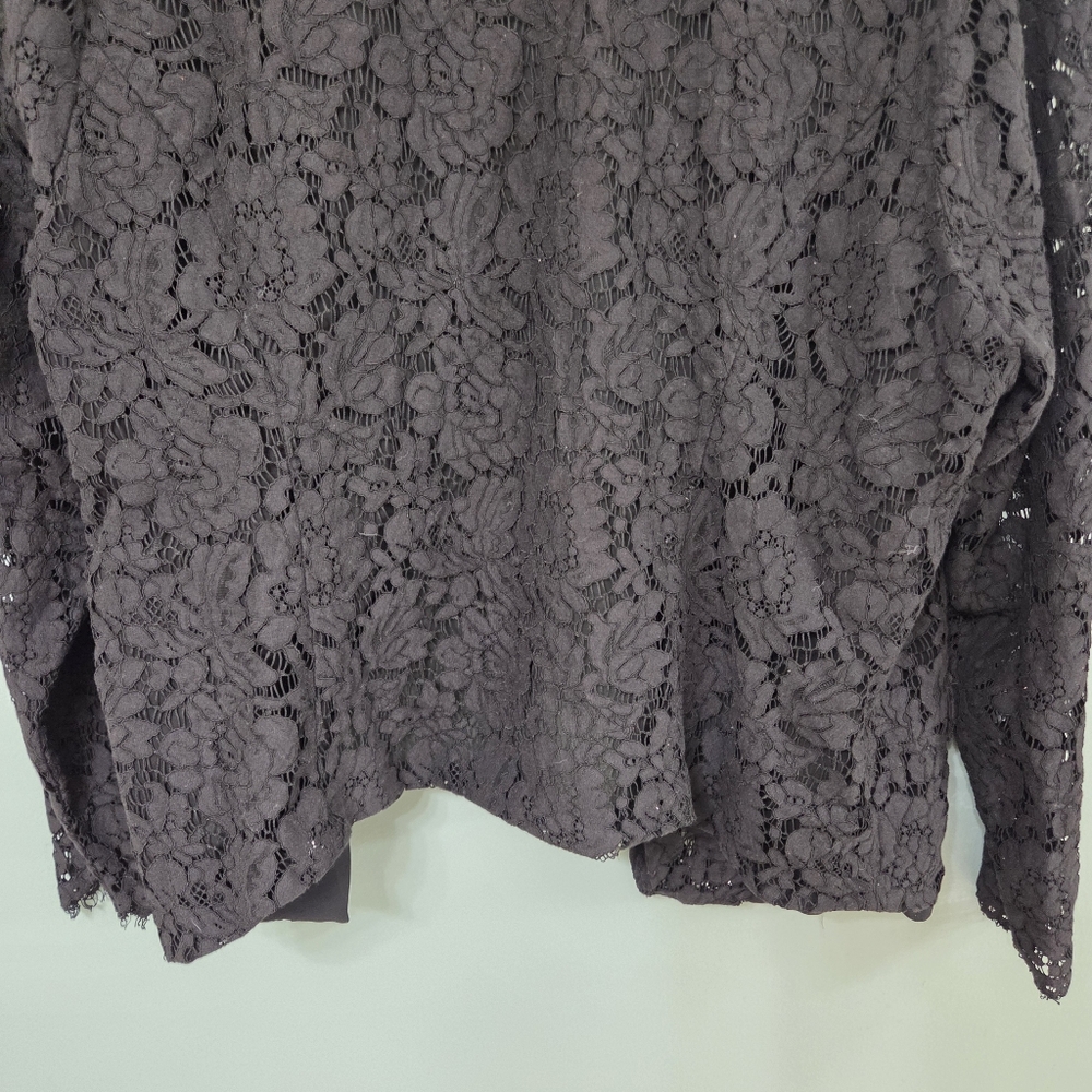 Torrid Elegant Black Lace Dark Romantic Floral Women's Jacket Lightweight 3X - Picture 10 of 10